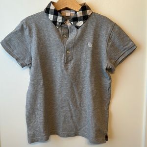 Gray Burberry Kids Polo Size 10Y